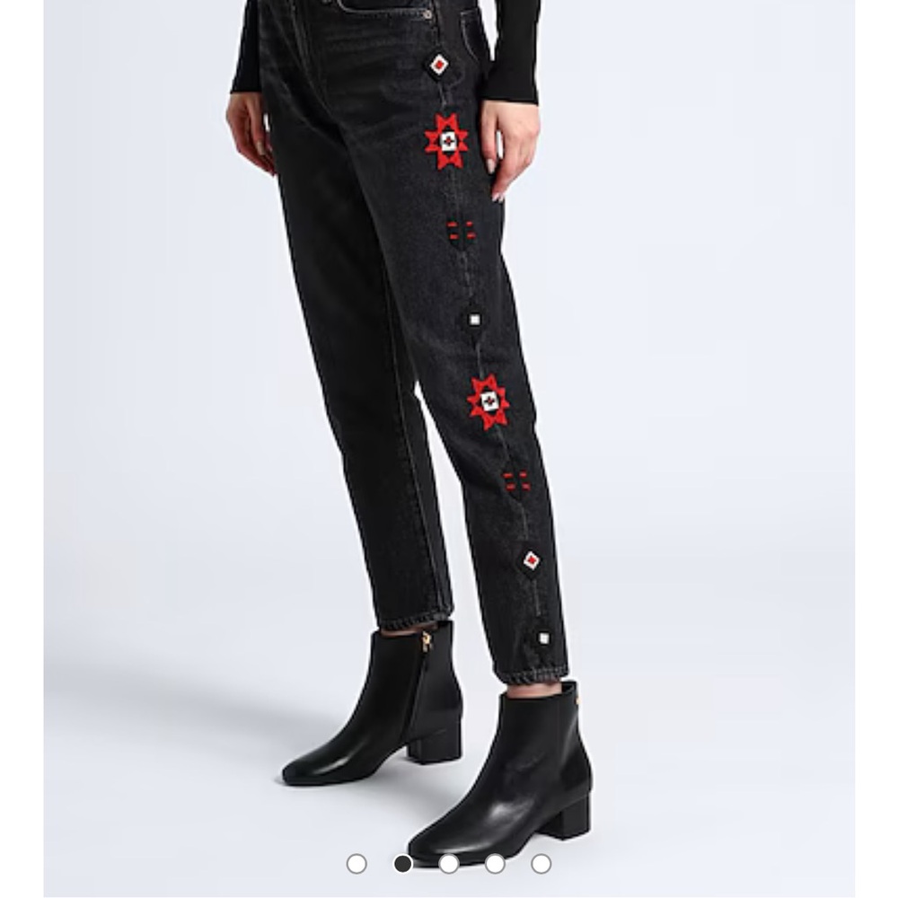 NewPolo Ralph Lauren black jeans size 32.Southwestern beaded patchwork designs